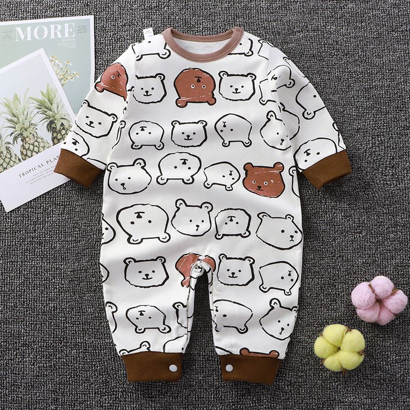 Boy Clothes 3 Months Baby Suits Pure Cotton Newborn Crawling Clothes Long Sleeved Pajamas For Infants Cotton Costume