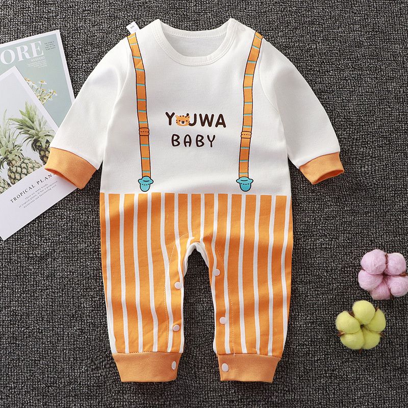 Boy Clothes 3 Months Baby Suits Pure Cotton Newborn Crawling Clothes Long Sleeved Pajamas For Infants Cotton Costume