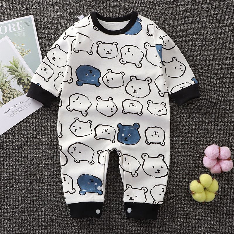 Boy Clothes 3 Months Baby Suits Pure Cotton Newborn Crawling Clothes Long Sleeved Pajamas For Infants Cotton Costume
