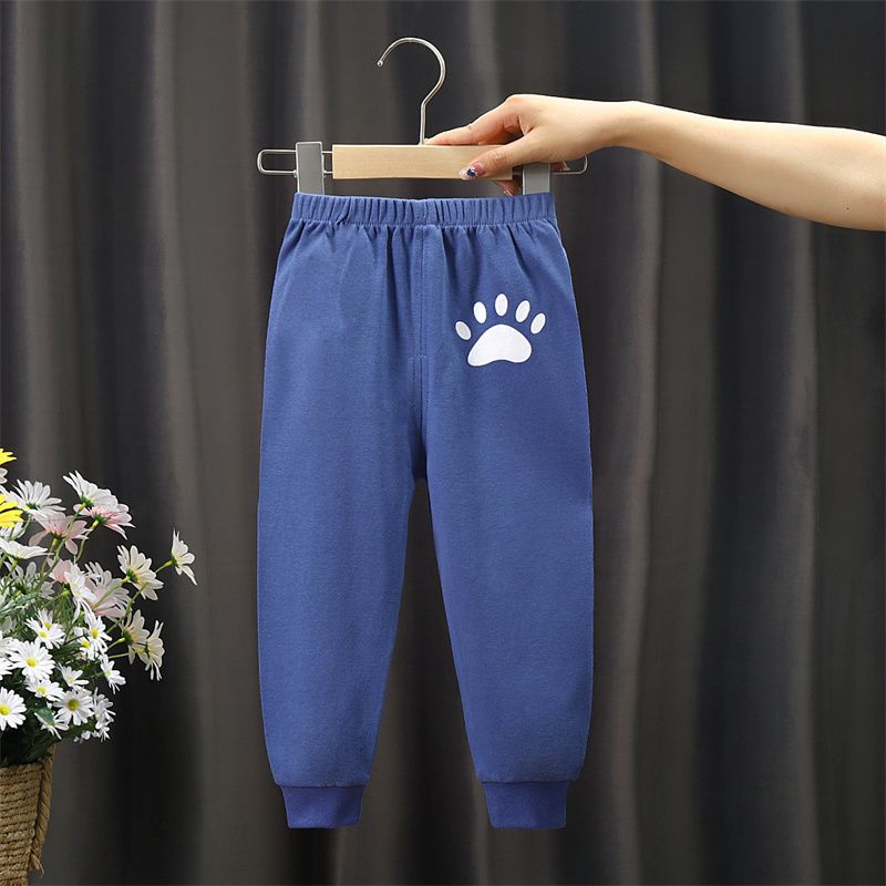 Baby Kids Bottoms Unisex Casual Long Pants for Boys and Girls Spring Autumn Elastic Waist Cartoon Animal Capris Children Clothes