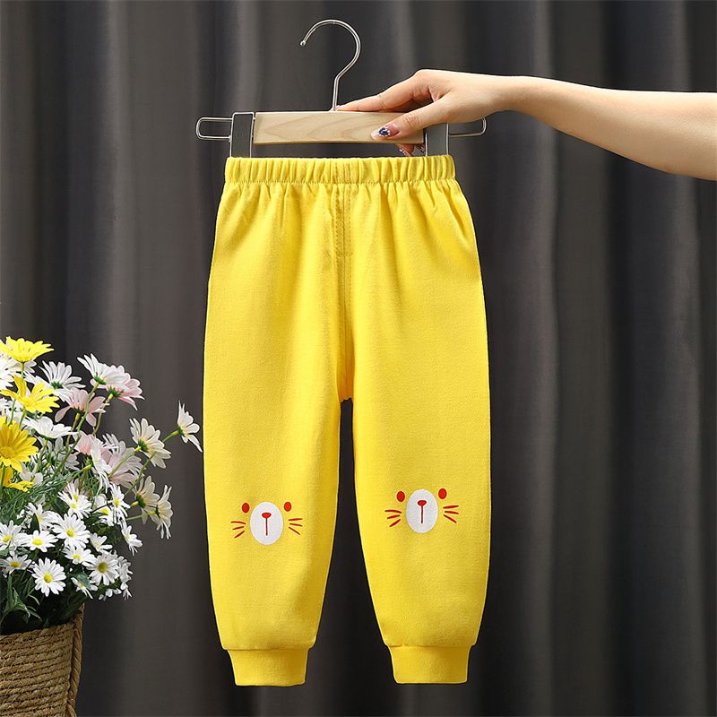 Baby Kids Bottoms Unisex Casual Long Pants for Boys and Girls Spring Autumn Elastic Waist Cartoon Animal Capris Children Clothes