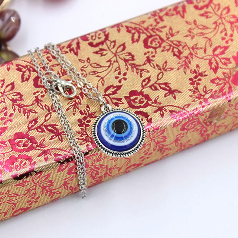 Turkey Blue Evil Eye Pendant Necklace for Women  Necklaces Clavicel Collar Chain