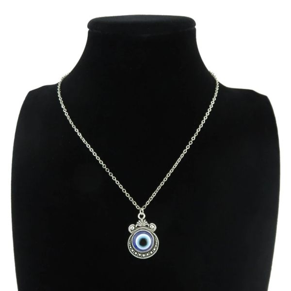 Turkey Blue Evil Eye Pendant Necklace for Women  Necklaces Clavicel Collar Chain