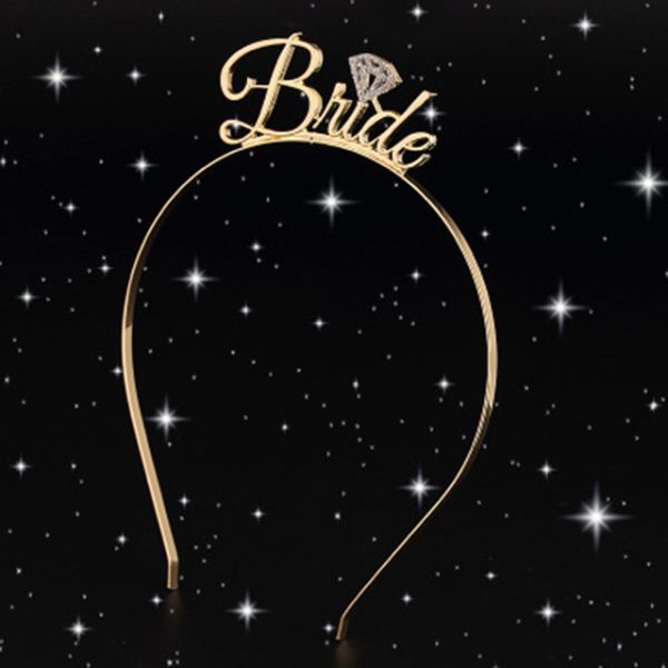 Team Bride Bridesmaid Tiara Crown Headband Bachelorette Hen Party Couple Wedding Bridal Shower Girls Night Cake Gift Decoration
