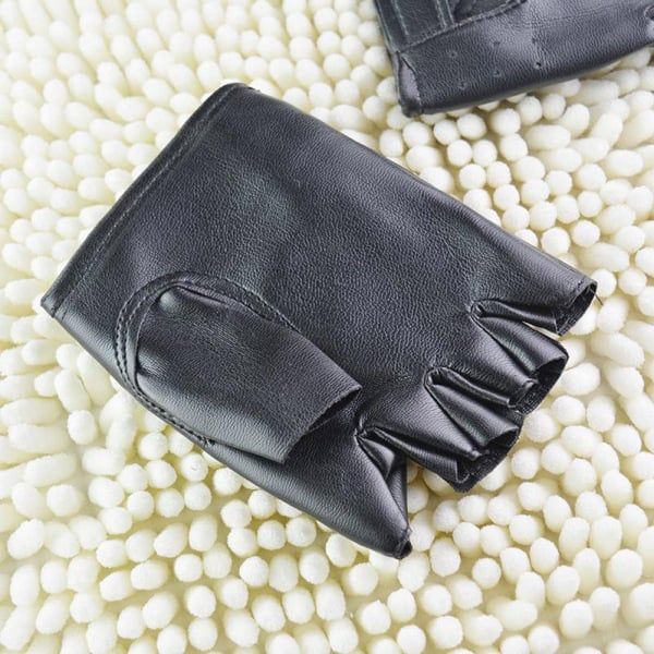 Men Genuine Leather Half Finger Gloves Sport Driving Slip-resistant Luvas Leather Fingerless Gym Fitness Gloves Sports Guantes