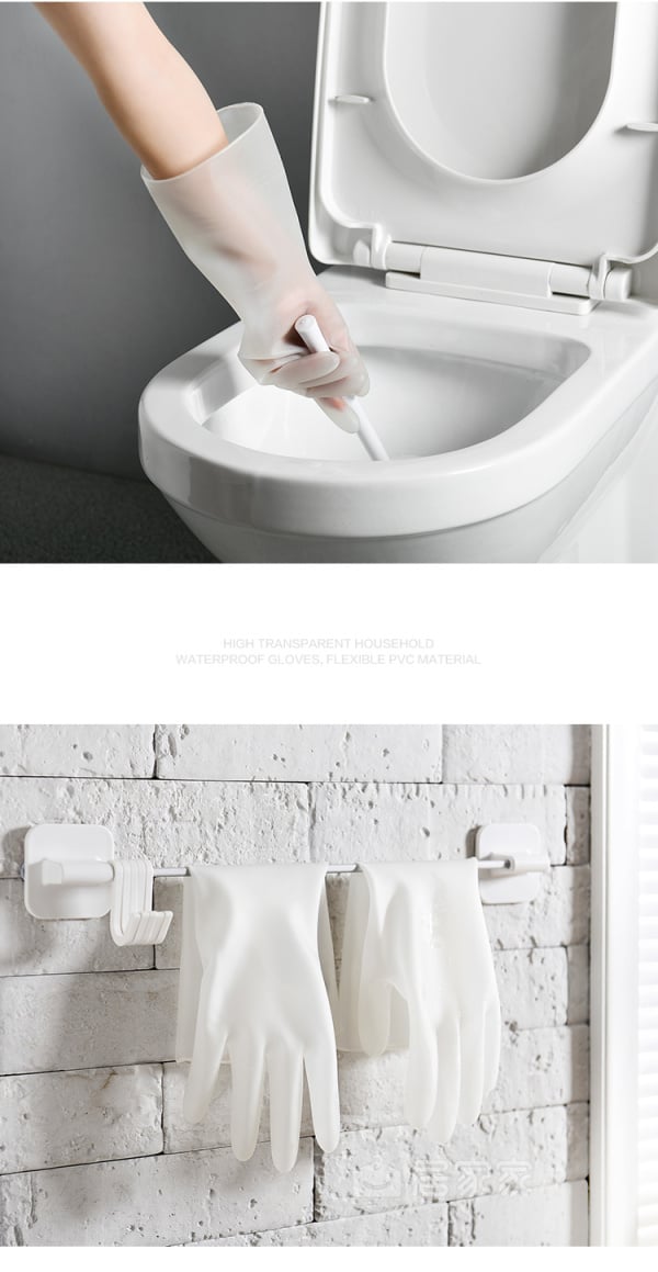 Female Kitchen Durable Cleaning Housework Chores Dishwashing Tools Waterproof Rubber Latex Dishwashing Gloves