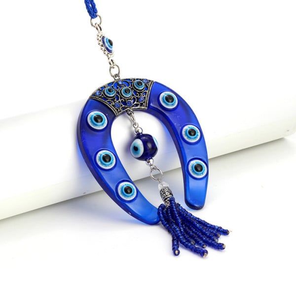 Turkish Blue Evil Eye Keychain Car Key Ring Amulet Lucky Charm Hanging Pendant Personality Jeans Decoration Jewelry Gift