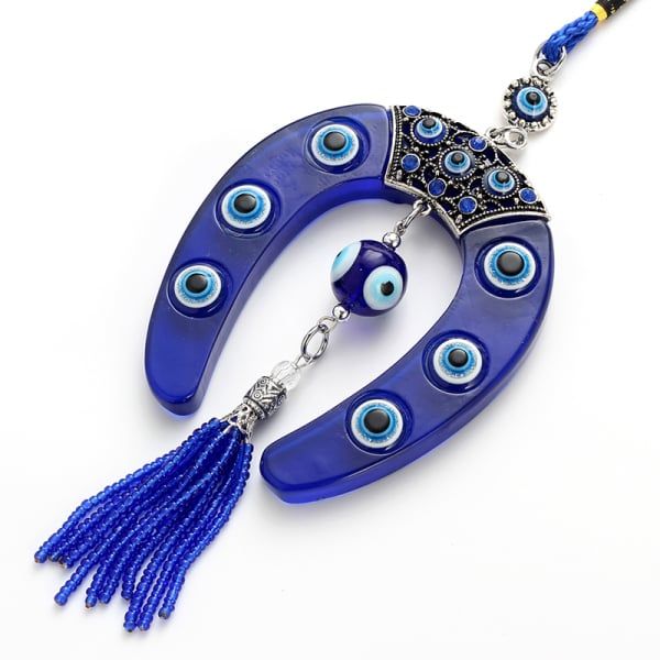 Turkish Blue Evil Eye Keychain Car Key Ring Amulet Lucky Charm Hanging Pendant Personality Jeans Decoration Jewelry Gift
