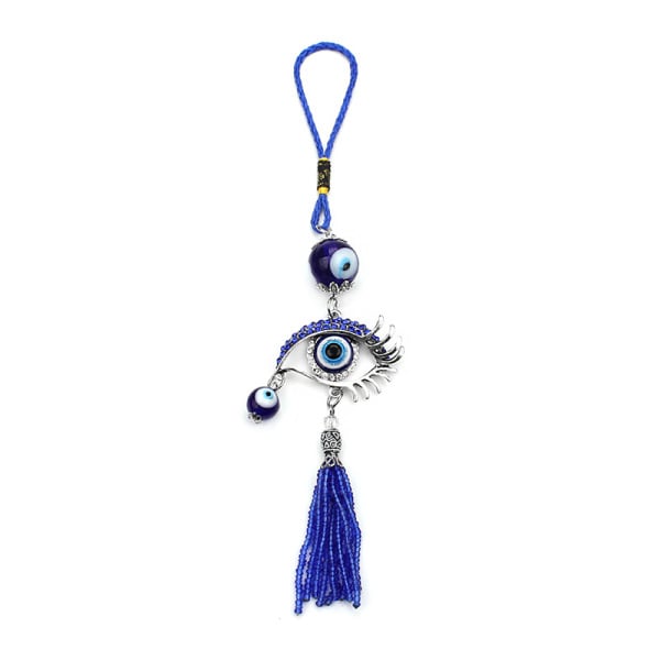 Turkish Blue Evil Eye Keychain Car Key Ring Amulet Lucky Charm Hanging Pendant Personality Jeans Decoration Jewelry Gift