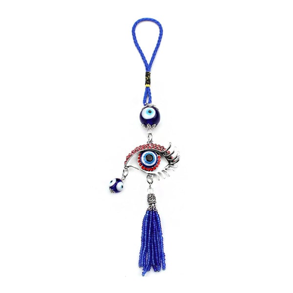 Turkish Blue Evil Eye Keychain Car Key Ring Amulet Lucky Charm Hanging Pendant Personality Jeans Decoration Jewelry Gift