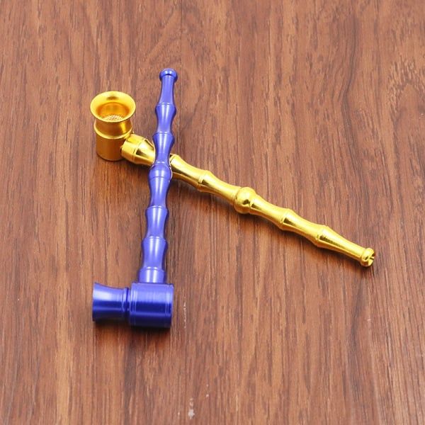 Creative Portable Aluminum Metal Tobacco Smoke Pipes Smoking Pipe Herb Tobacco Pipes Removable