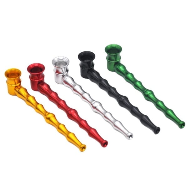 Creative Portable Aluminum Metal Tobacco Smoke Pipes Smoking Pipe Herb Tobacco Pipes Removable
