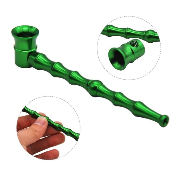 Creative Portable Aluminum Metal Tobacco Smoke Pipes Smoking Pipe Herb Tobacco Pipes Removable