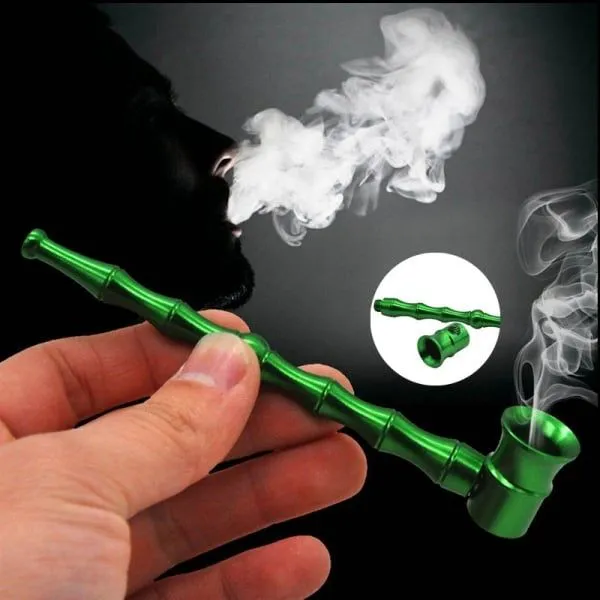 Creative Portable Aluminum Metal Tobacco Smoke Pipes Smoking Pipe Herb Tobacco Pipes Removable