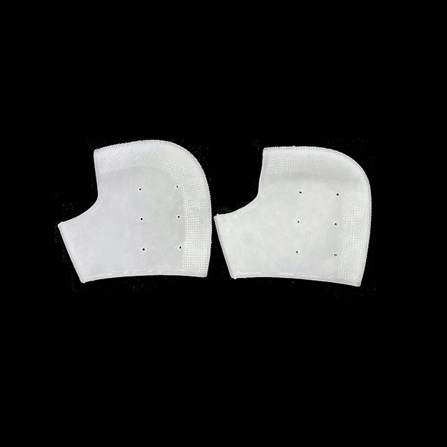 2pcs Silicone Heel Socks Gel Footing Care Pad With Hole Feet Cracked Skin Moisturizing Foot Care Anti Cracking Protective Sleeve