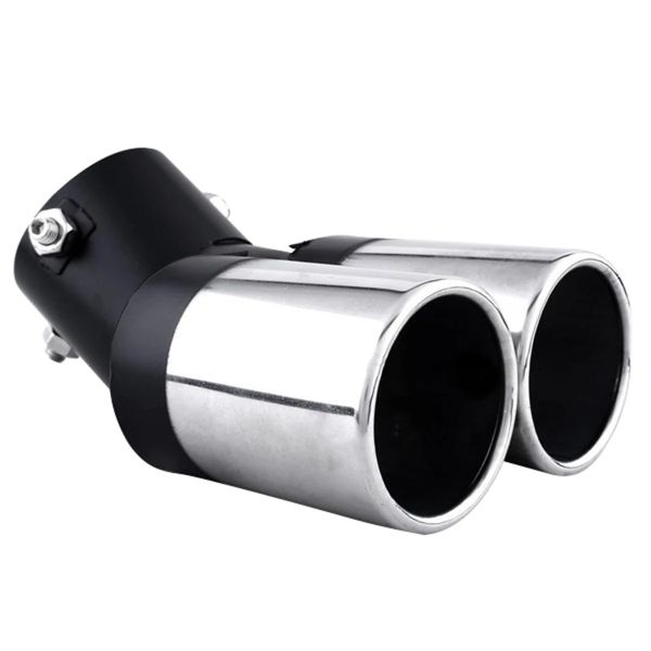Universal Car Vehicle Exhaust Pipe Muffler  Stainless Steel Bending Double Tube Tail Pipe Waterproof anti-rust
