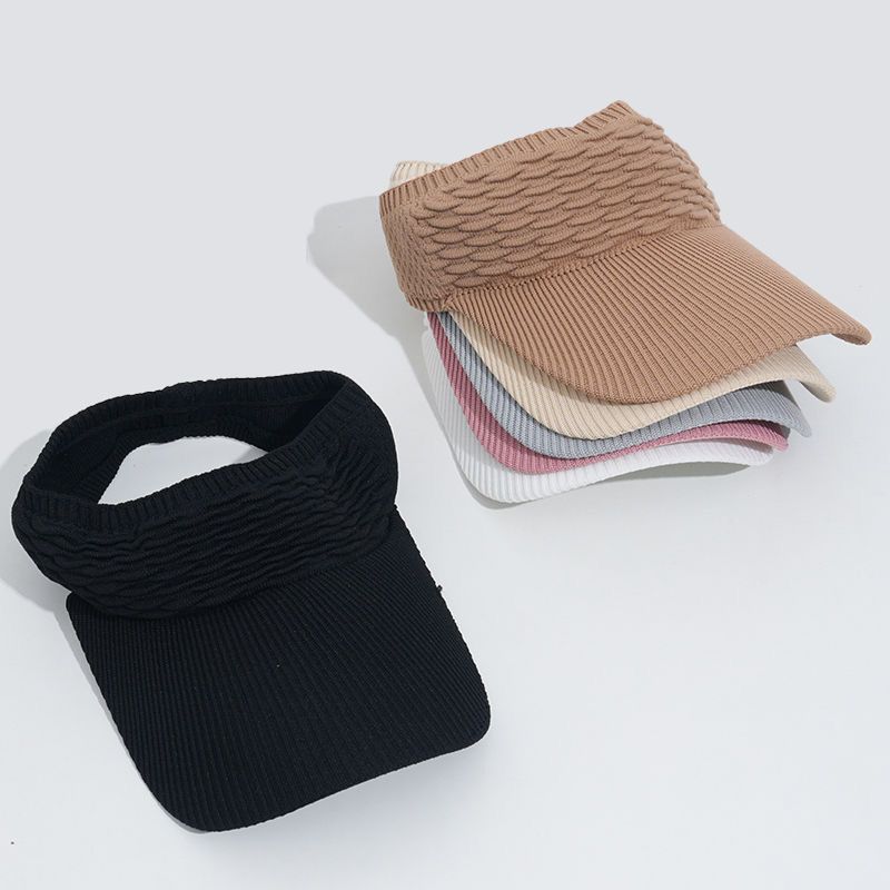 1pc Women Anti-UV Sun Hats Breathable Adjustable Empty Top Visor Caps for Tennis Golf Running Travel Beach Sport Outdoor Hat