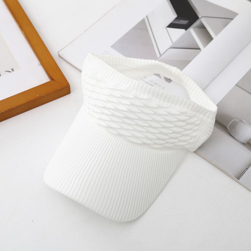 1pc Women Anti-UV Sun Hats Breathable Adjustable Empty Top Visor Caps for Tennis Golf Running Travel Beach Sport Outdoor Hat