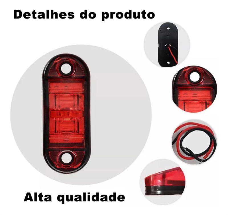 For Trailer Truck Caravan Side Clearance Marker Lamp Warning Lights LED Side Marker Lamp