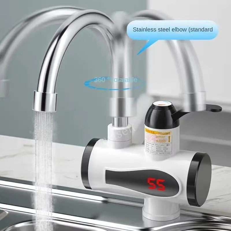 Electric Kitchen Water Heater Tap Instant Hot Water Faucet Heater Cold Heating Faucet Tankless Instantaneous Water Heater
﻿