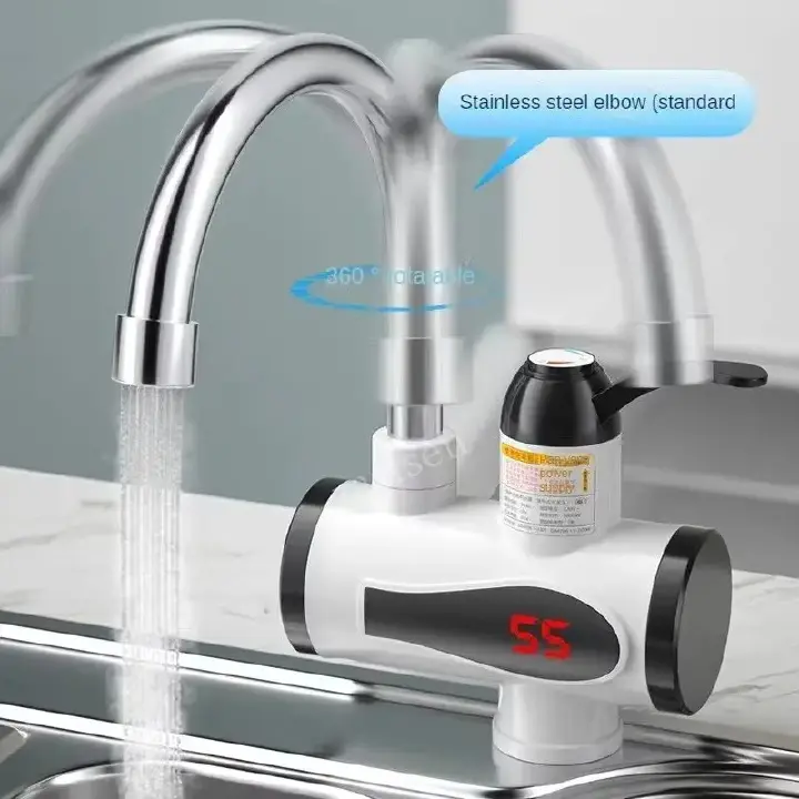 Electric Kitchen Water Heater Tap Instant Hot Water Faucet Heater Cold Heating Faucet Tankless Instantaneous Water Heater
﻿