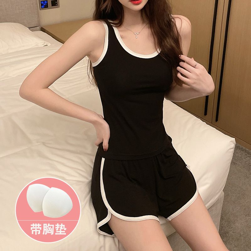 Sporty Short Sleeve Crop Top And Casual Shorts Set Women's Summer Outfit for Morning Runs Cotton Blend Comfortable Two Piece