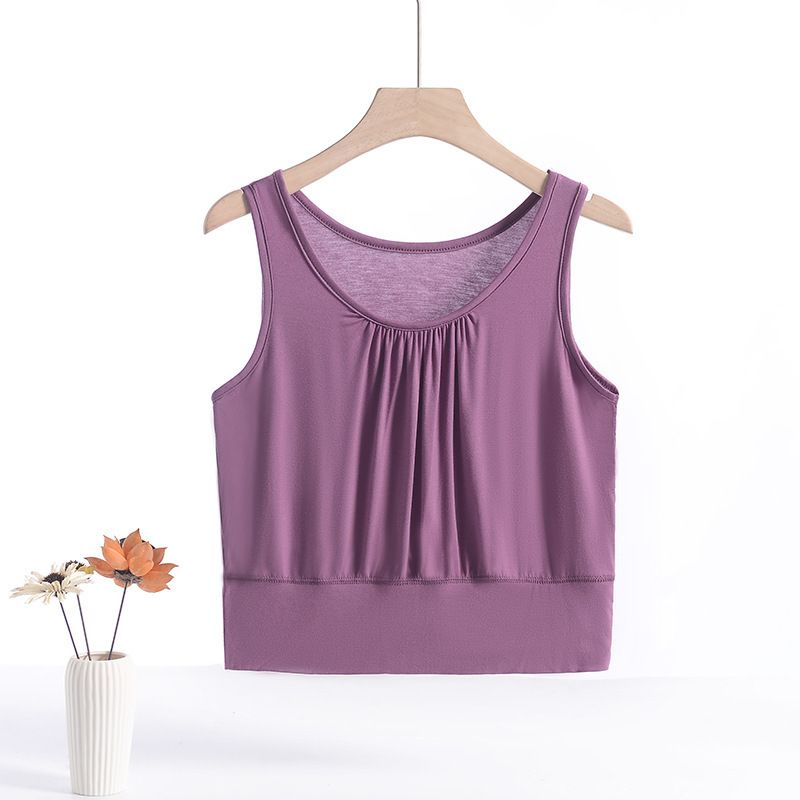 Thin  Halter Vest Short Base Layer Summer Top Mom Sweatshirt New Women's Vest