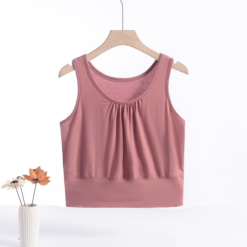 Thin  Halter Vest Short Base Layer Summer Top Mom Sweatshirt New Women's Vest