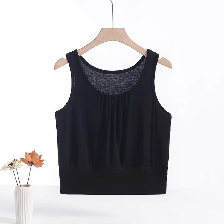 Thin  Halter Vest Short Base Layer Summer Top Mom Sweatshirt New Women's Vest