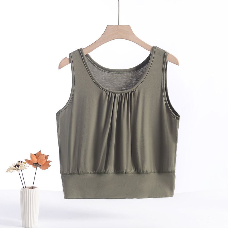 Thin  Halter Vest Short Base Layer Summer Top Mom Sweatshirt New Women's Vest