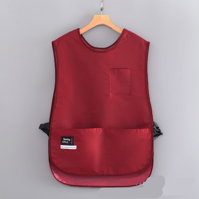 Waterproof Stain-Resistant Apron Nylon Vest Style Breathable Sleeved Apron Anti Dirty Multipurpose Coffee House Uniform