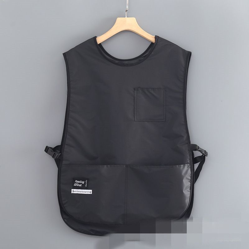Waterproof Stain-Resistant Apron Nylon Vest Style Breathable Sleeved Apron Anti Dirty Multipurpose Coffee House Uniform