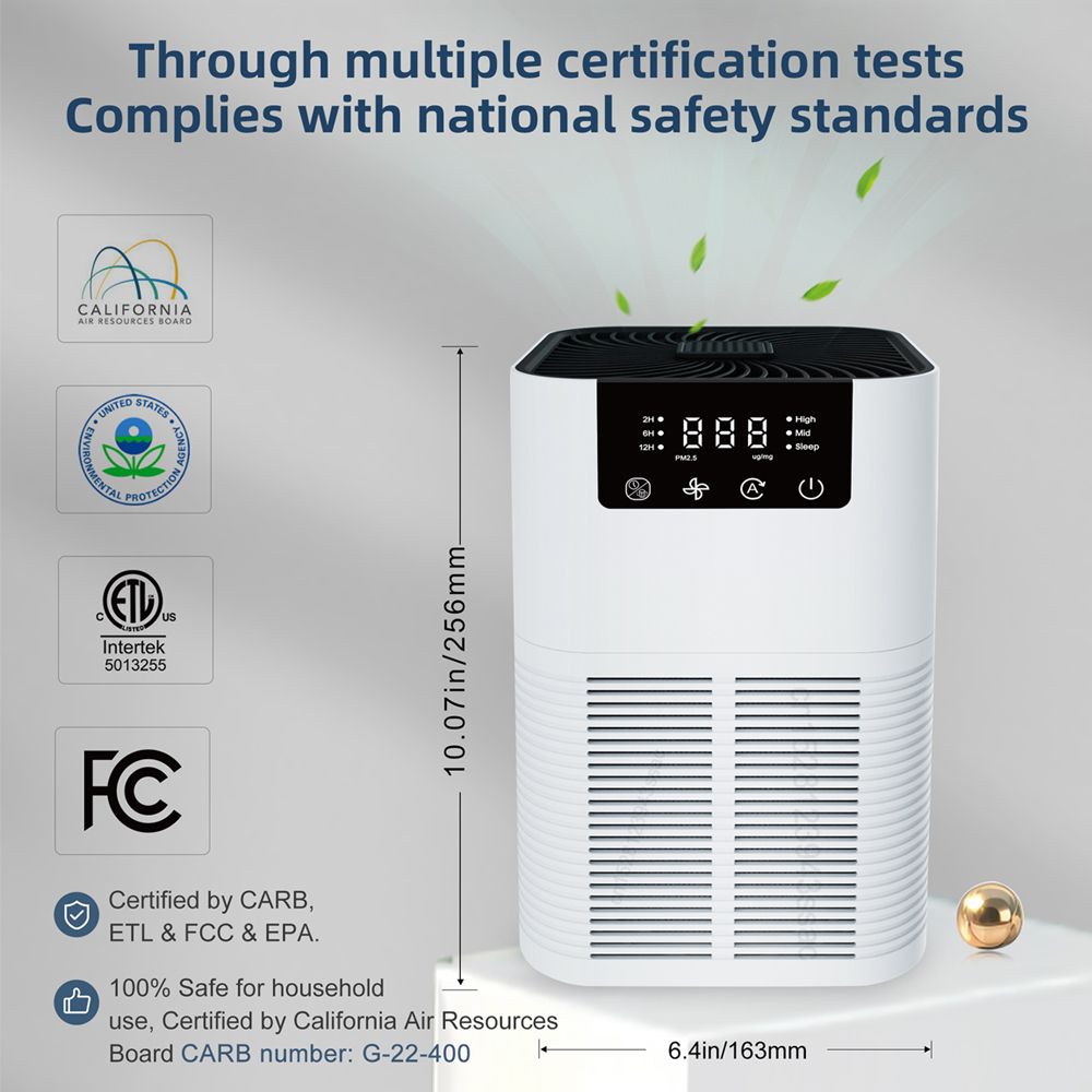 Air Purifier Smoke Odor Negative Ion Generator with Aromatherapy Air Cleaner for Household HEPA Filter Efficient Purifying Air