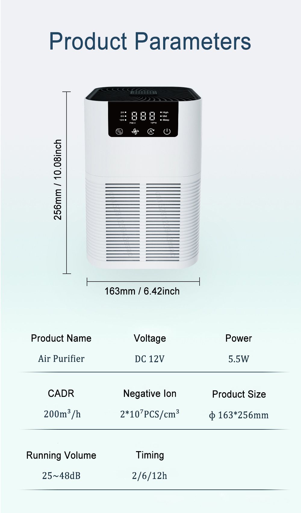 Air Purifier Smoke Odor Negative Ion Generator with Aromatherapy Air Cleaner for Household HEPA Filter Efficient Purifying Air