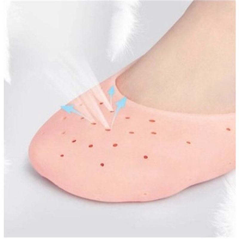 Silicone Insole Gel Sock Foot CarePain Relief Crack Prevention Moisturize Dead Skin Removal Sock Sole Pads
