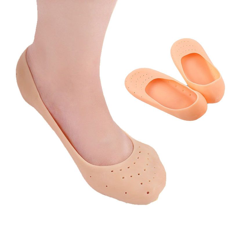 Silicone Insole Gel Sock Foot CarePain Relief Crack Prevention Moisturize Dead Skin Removal Sock Sole Pads