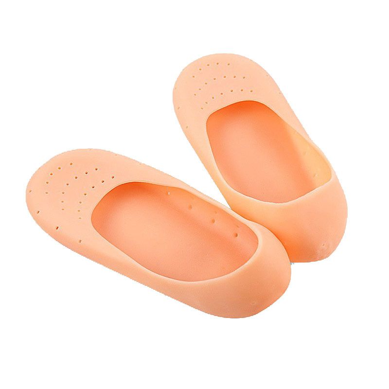 Silicone Insole Gel Sock Foot CarePain Relief Crack Prevention Moisturize Dead Skin Removal Sock Sole Pads