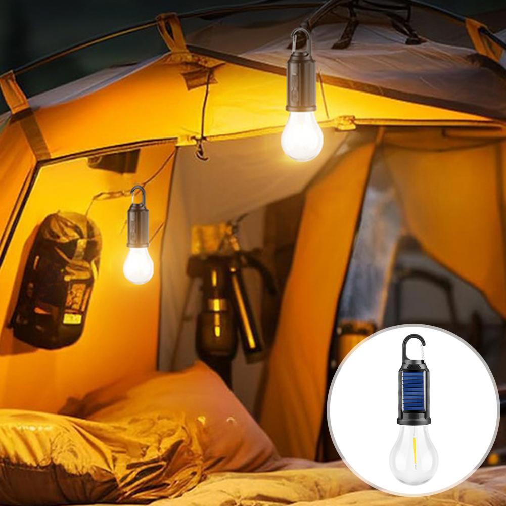 Solar Powered Camping Light Waterproof Flicker Free Tent Lamp Solar Power Emergency Light Bright LED Solar Lantern Outdoor Tools