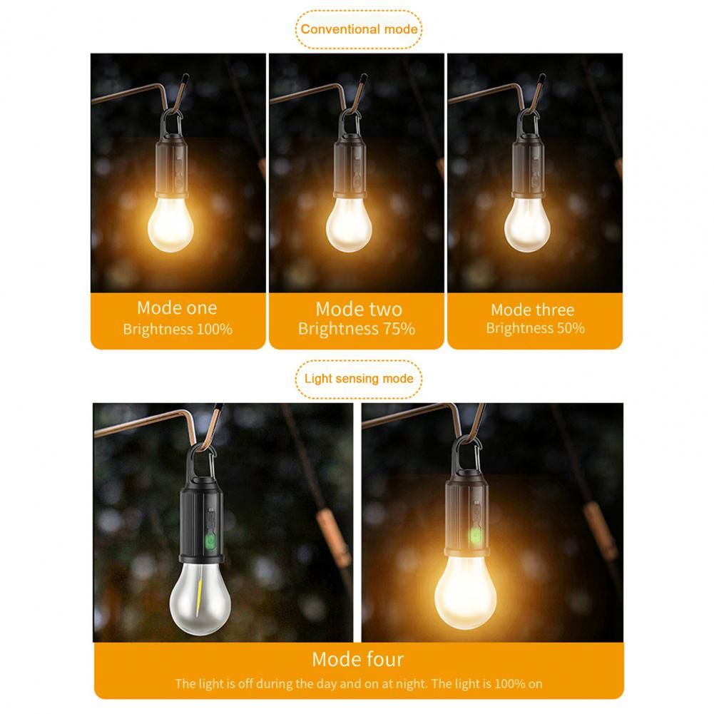 Solar Powered Camping Light Waterproof Flicker Free Tent Lamp Solar Power Emergency Light Bright LED Solar Lantern Outdoor Tools