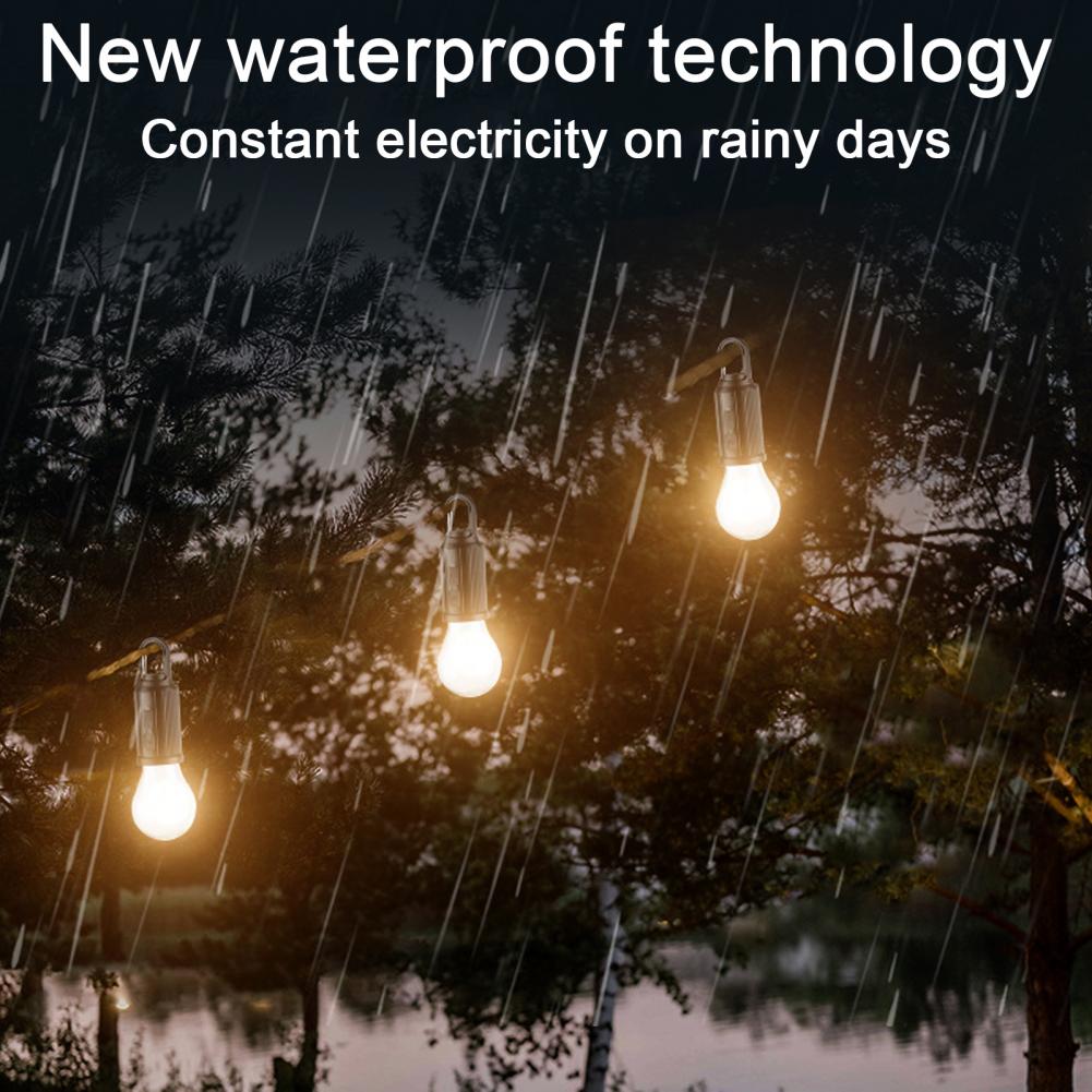 Solar Powered Camping Light Waterproof Flicker Free Tent Lamp Solar Power Emergency Light Bright LED Solar Lantern Outdoor Tools
