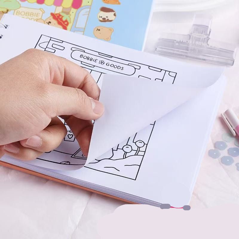Children's Cartoon Coloring Book, Cute Animal Characters Theme Graffiti Painting  Coloring Book