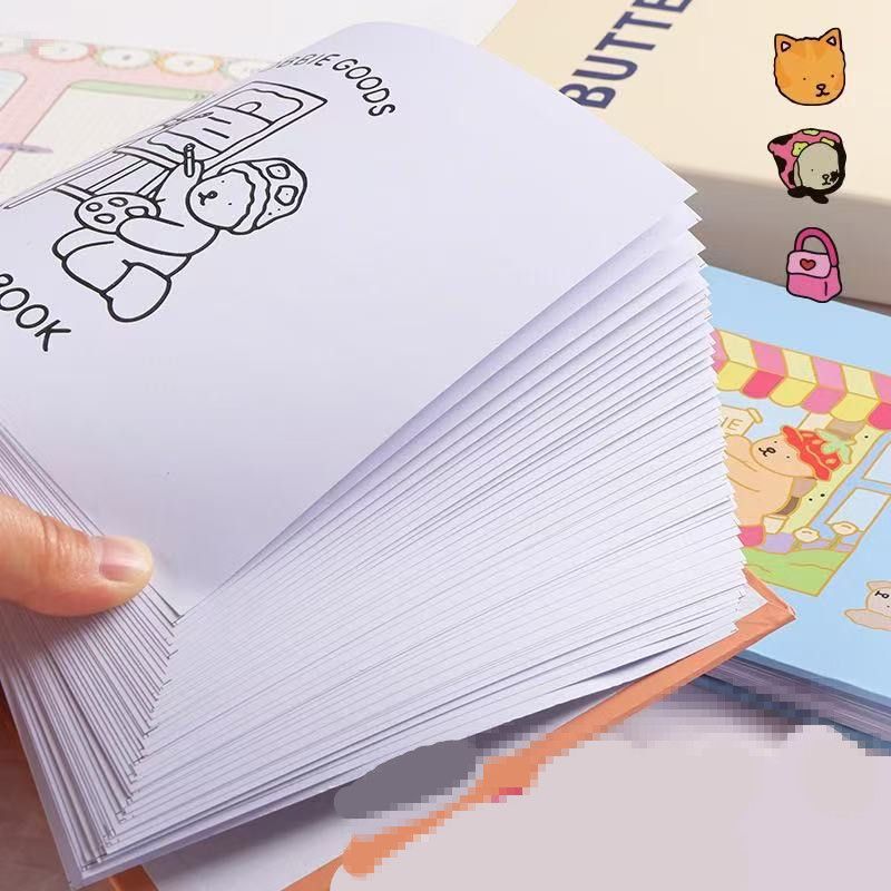 Children's Cartoon Coloring Book, Cute Animal Characters Theme Graffiti Painting  Coloring Book