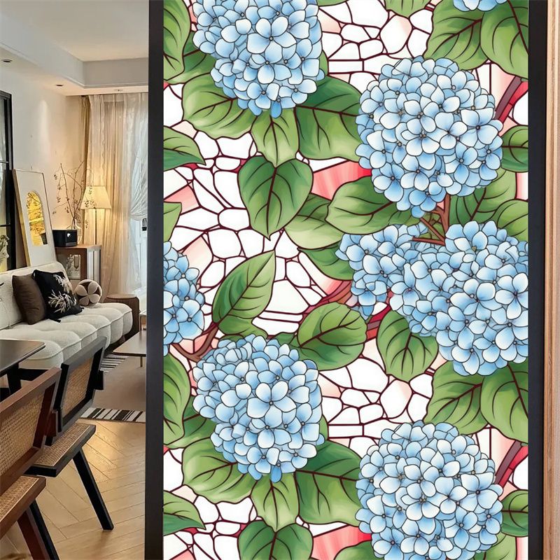 Stained Glass Frosted Film static Cling Film bathroom Glass Window Decals For Windows Film