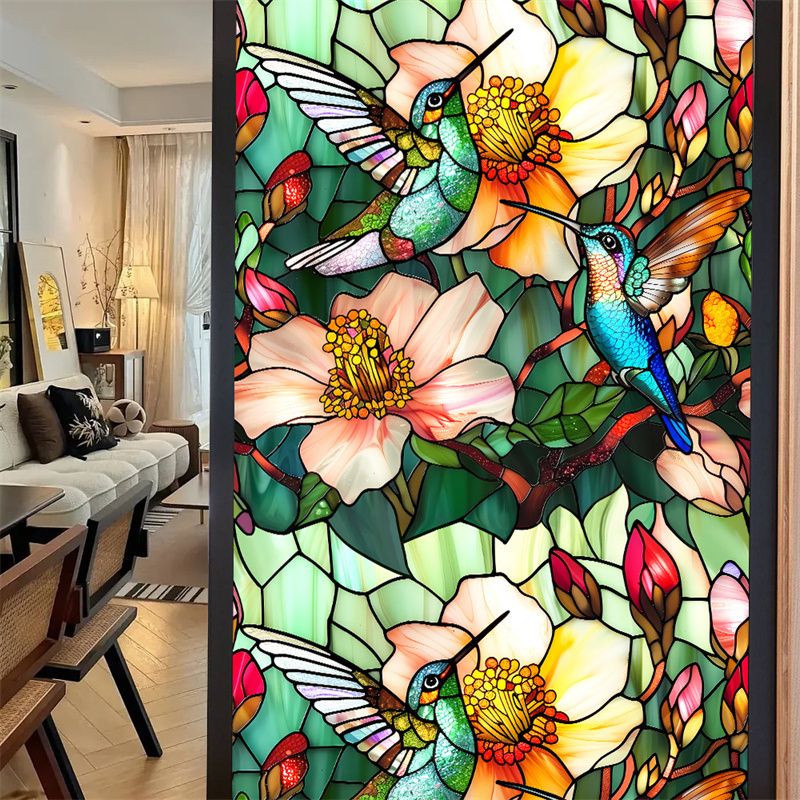 Stained Glass Frosted Film static Cling Film bathroom Glass Window Decals For Windows Film