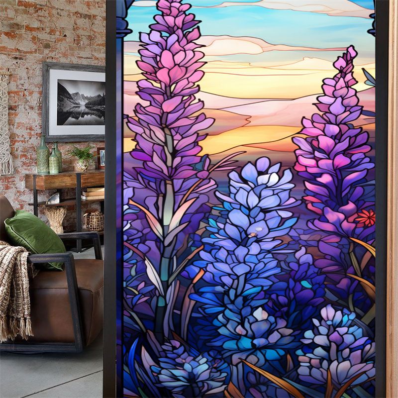 Stained Glass Frosted Film static Cling Film bathroom Glass Window Decals For Windows Film