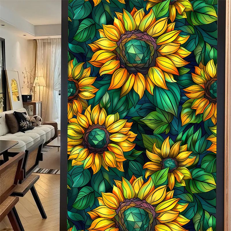 Stained Glass Frosted Film static Cling Film bathroom Glass Window Decals For Windows Film