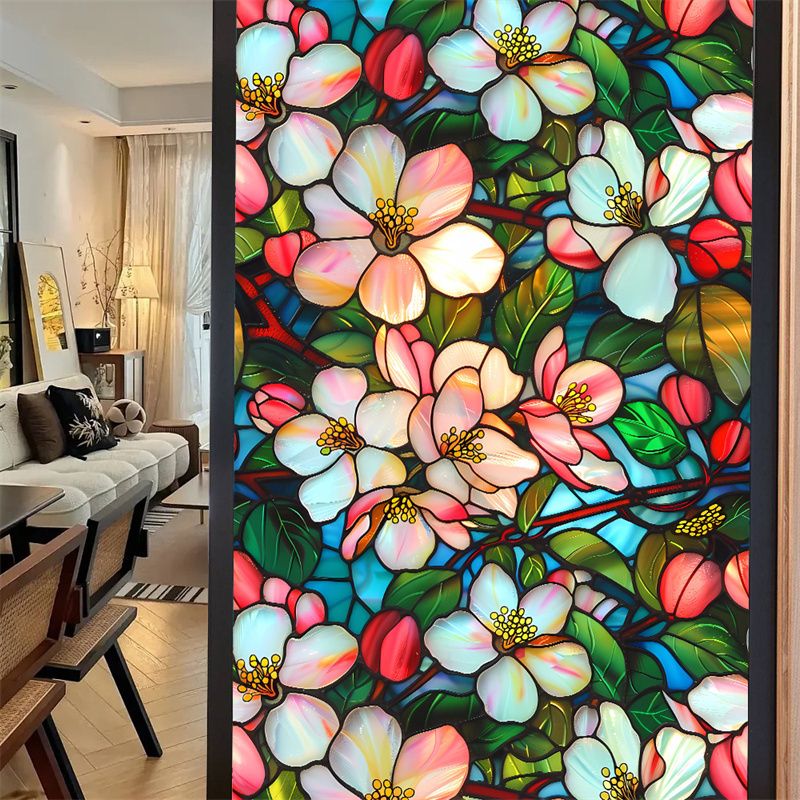 Stained Glass Frosted Film static Cling Film bathroom Glass Window Decals For Windows Film