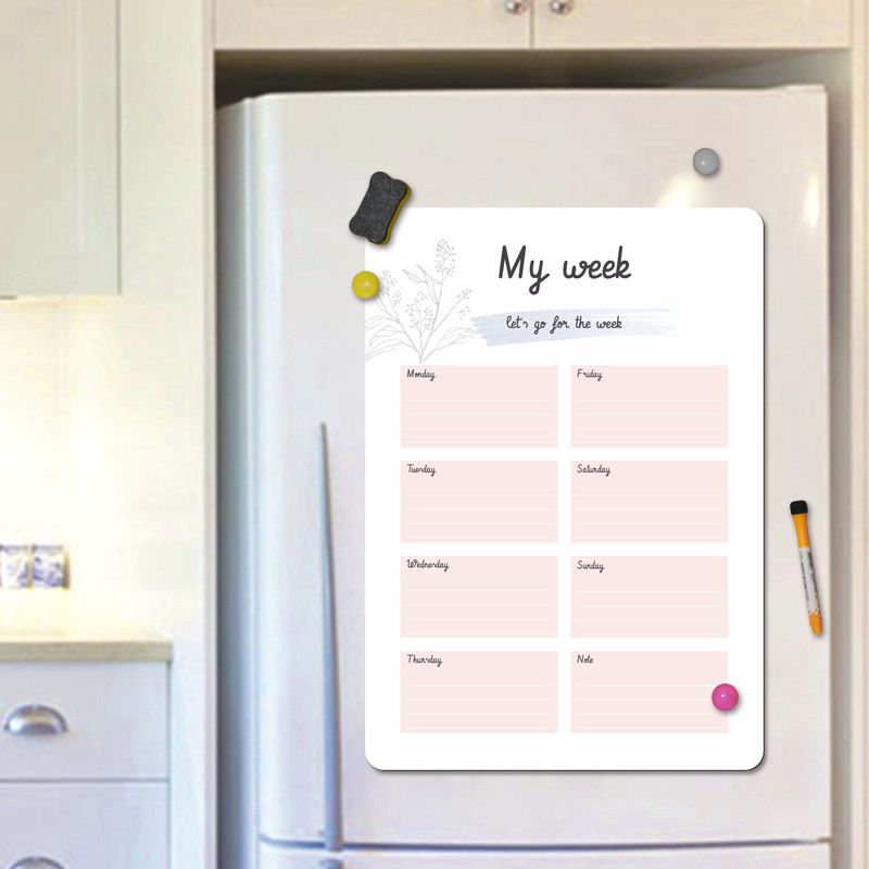Magnetic Whiteboard Fridge Magnets Schedule Fridge Planner Writing Record Message Board Remind Memo