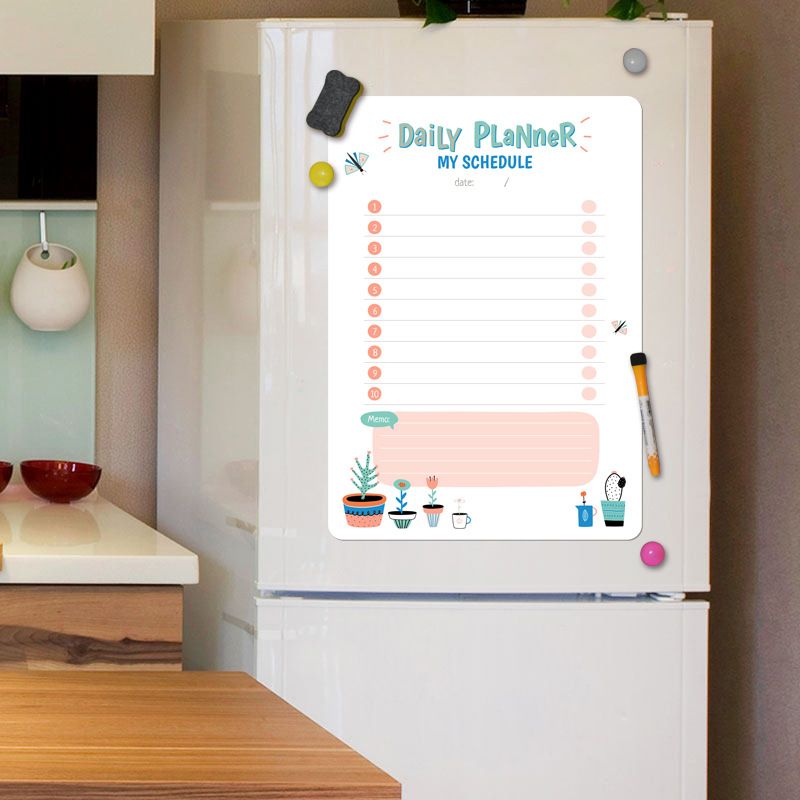 Magnetic Whiteboard Fridge Magnets Schedule Fridge Planner Writing Record Message Board Remind Memo