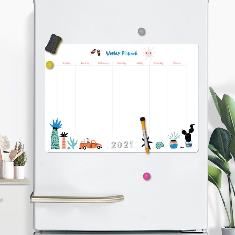 Magnetic Whiteboard Fridge Magnets Schedule Fridge Planner Writing Record Message Board Remind Memo